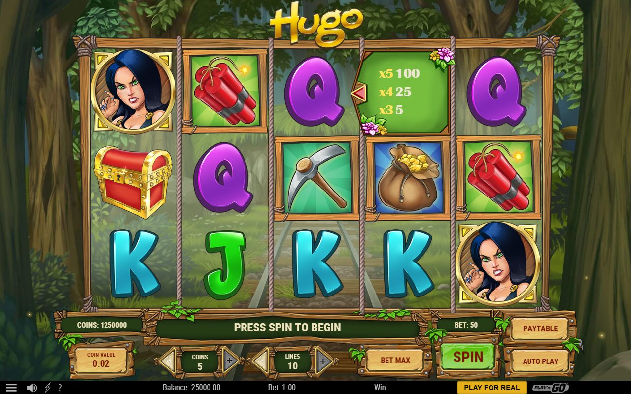 Hugo base game reels