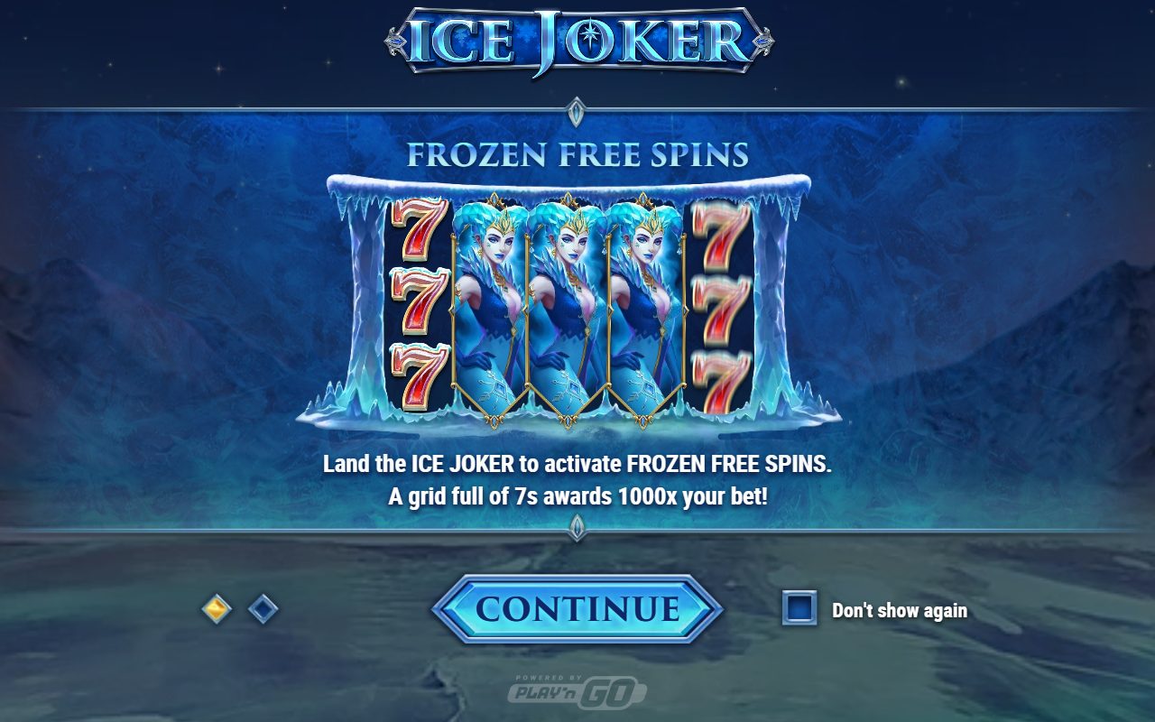 Ice Joker game lobby / feature intro