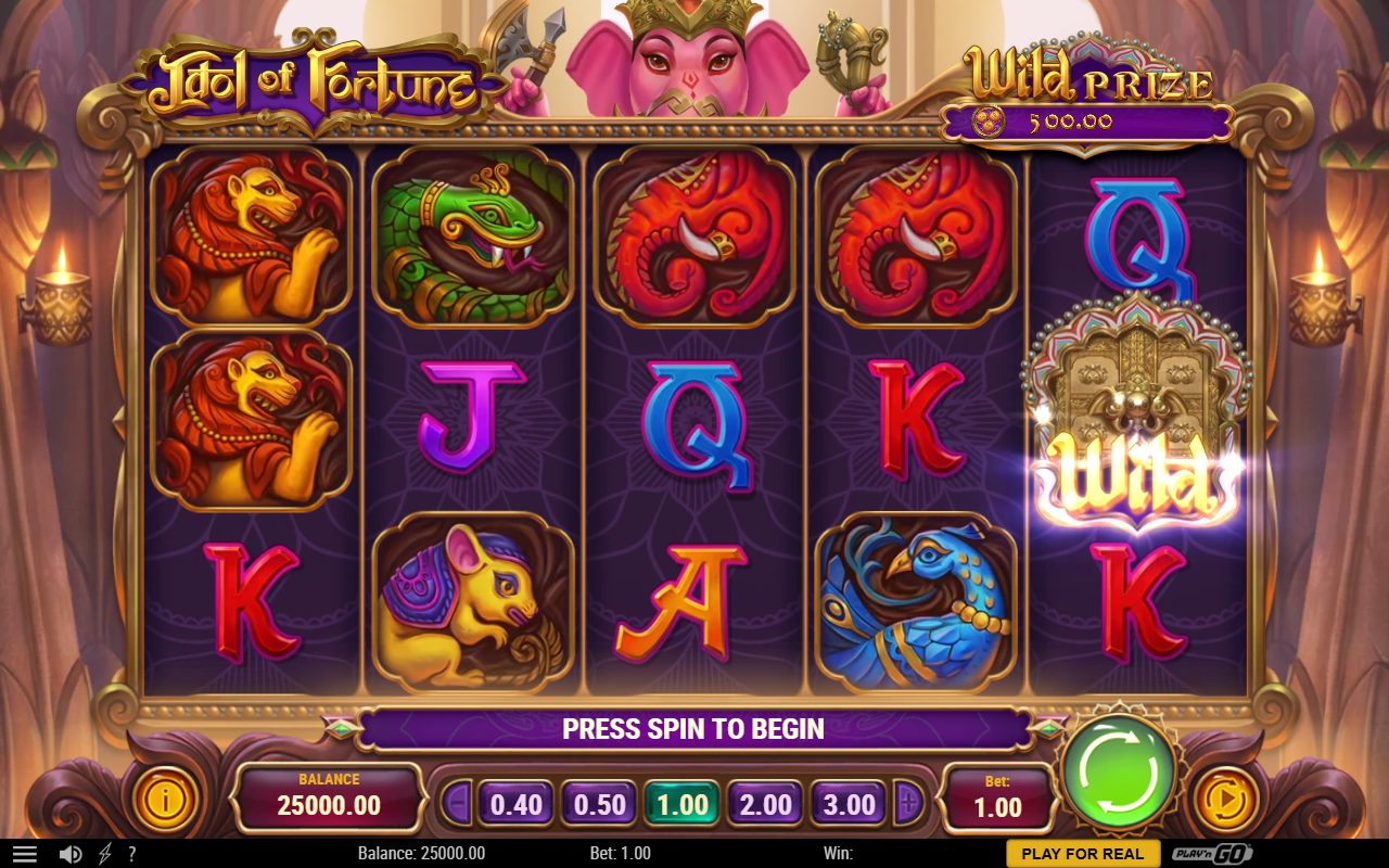 Idol of Fortune base game reels