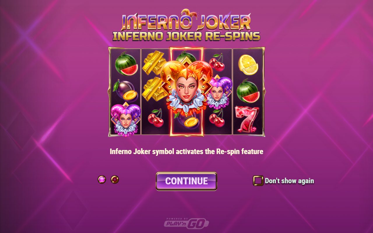 Inferno Joker game lobby / feature intro