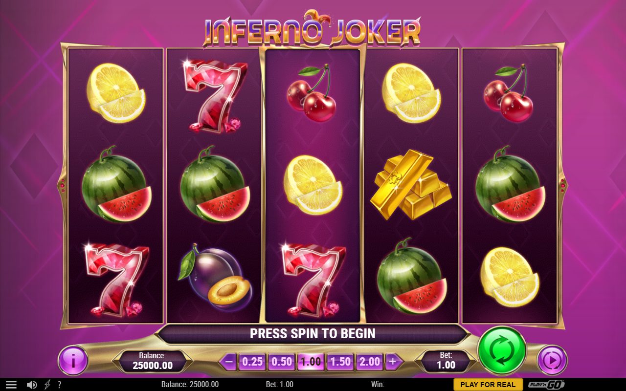Inferno Joker base game reels