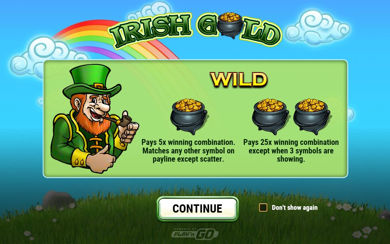 Irish Gold game lobby / feature intro