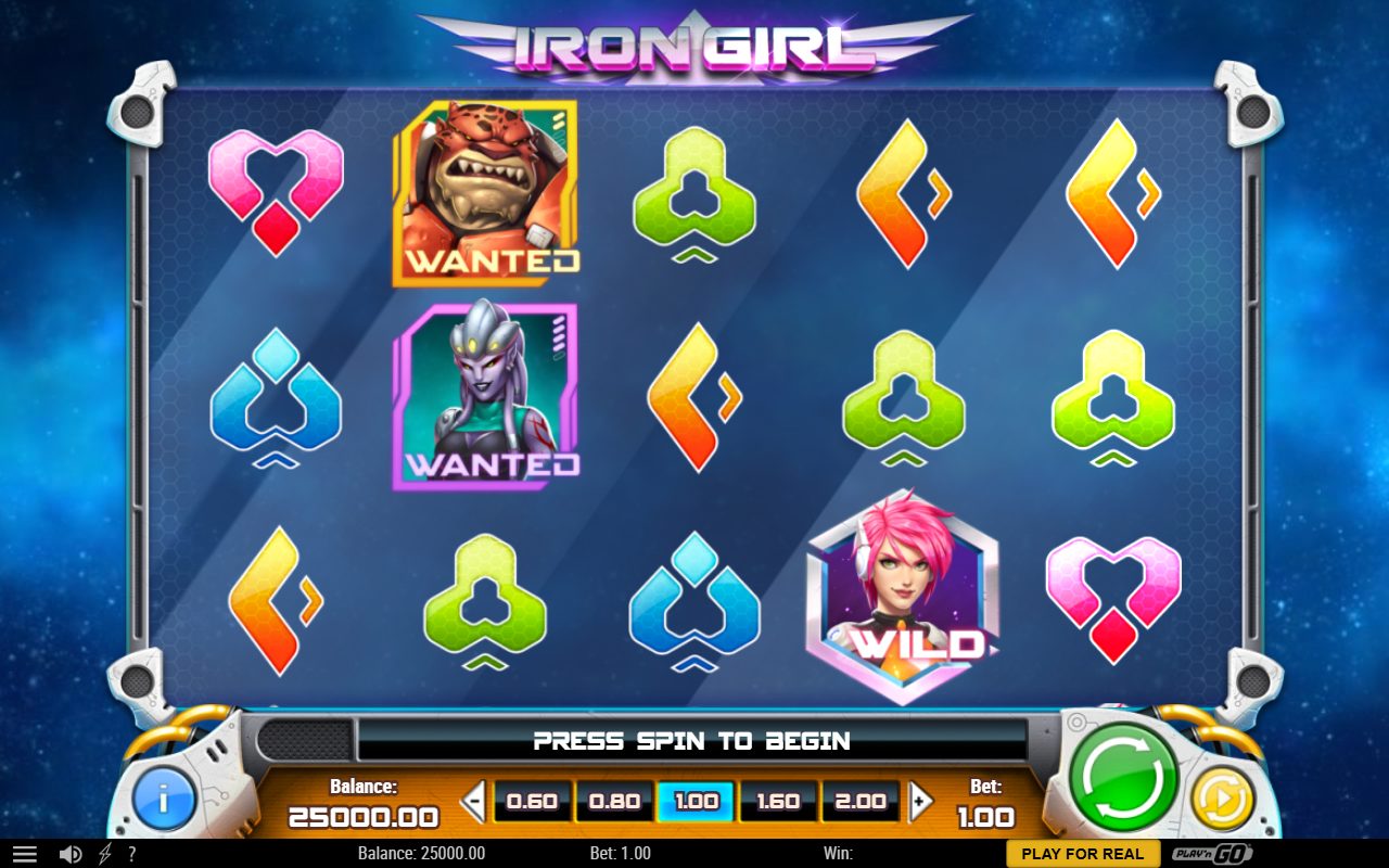 Iron Girl base game reels