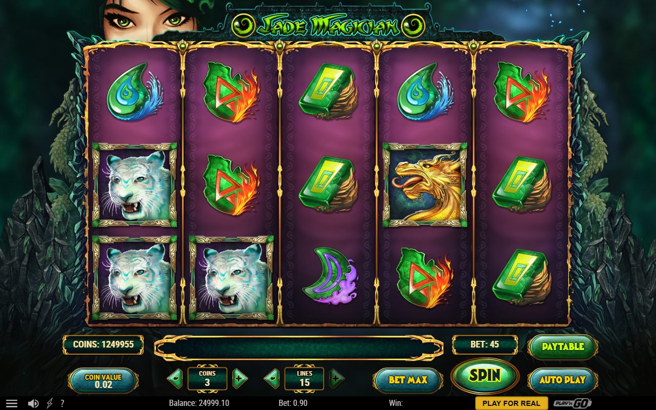 Jade Magician base game reels