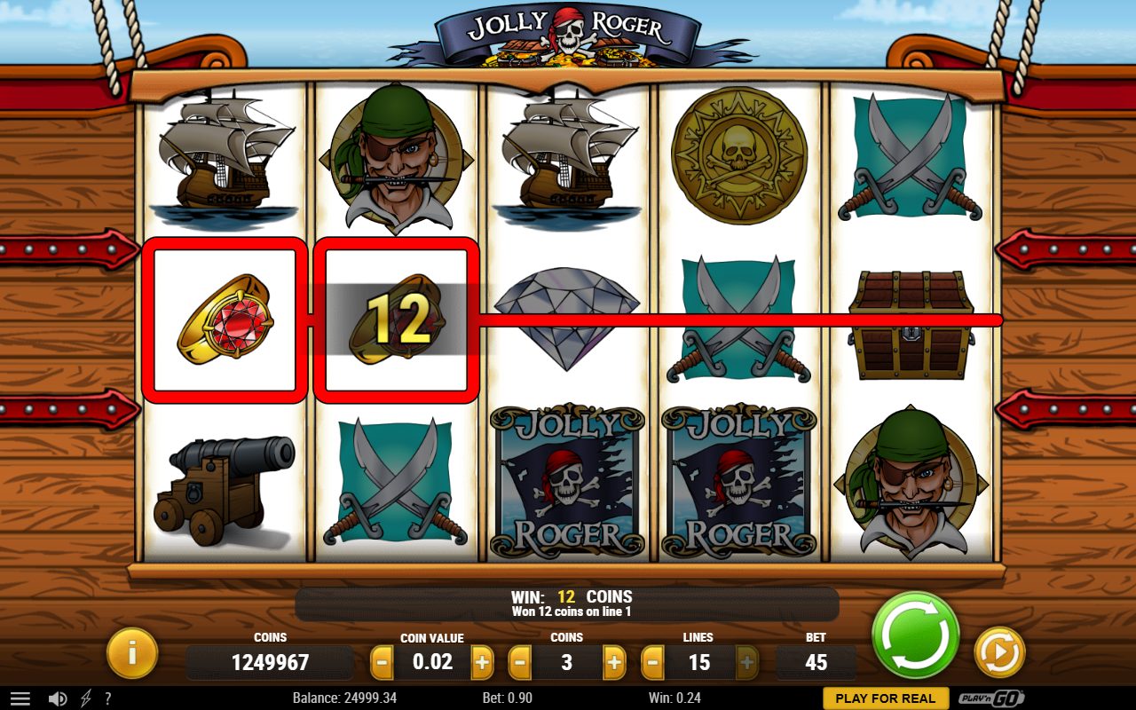Jolly Roger base game reels