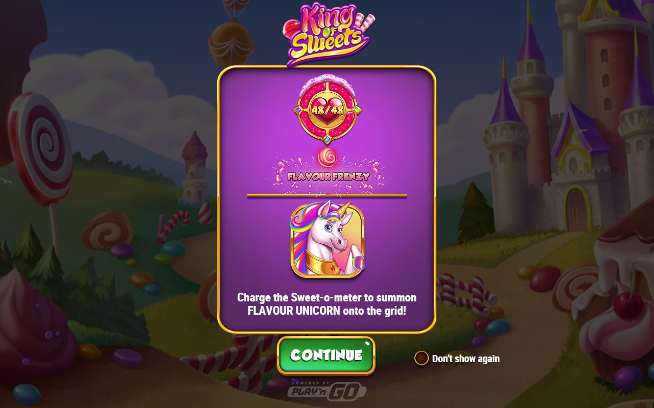 King of Sweets game lobby / feature intro
