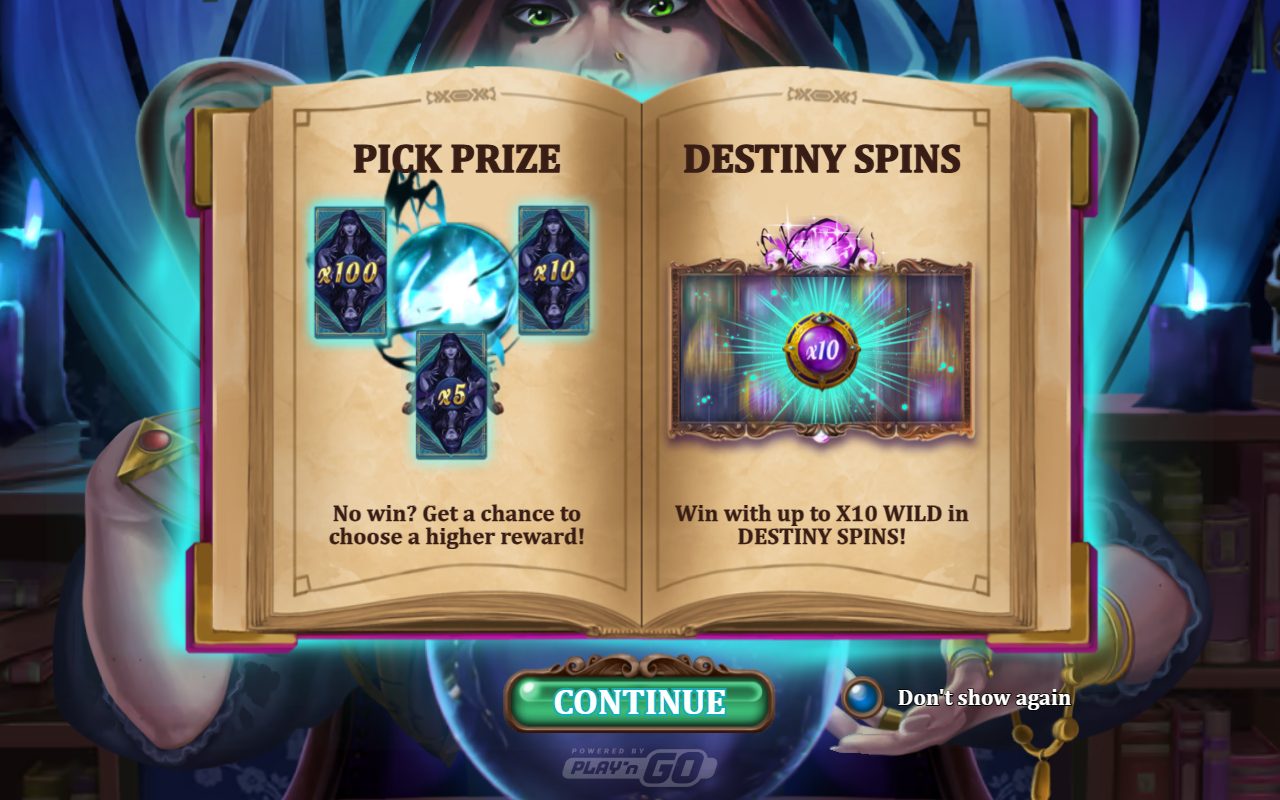 Lady of Fortune Destiny Spins game lobby / feature intro