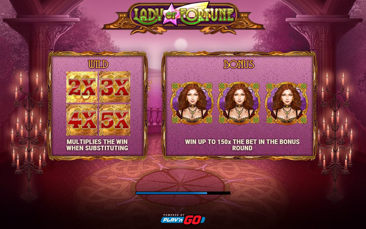 Lady of Fortune game lobby / feature intro