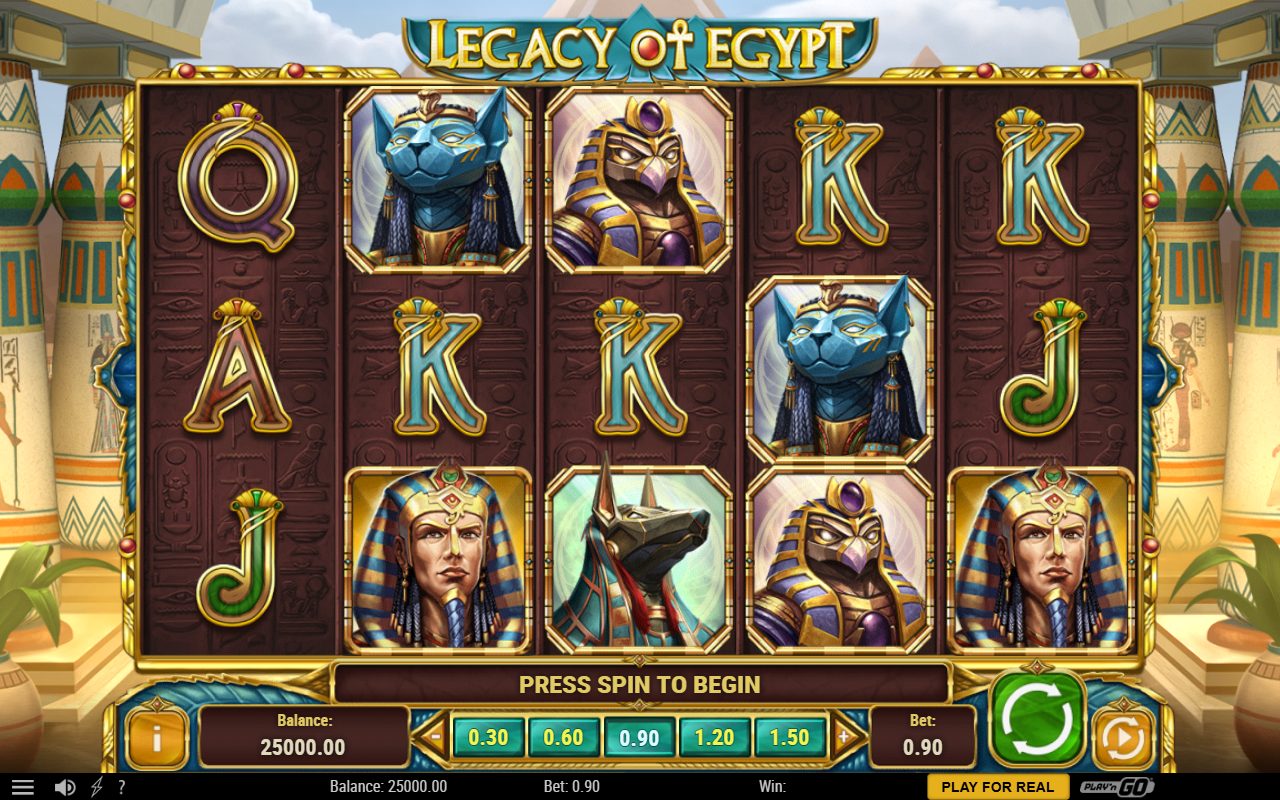 Legacy of Egypt base game reels
