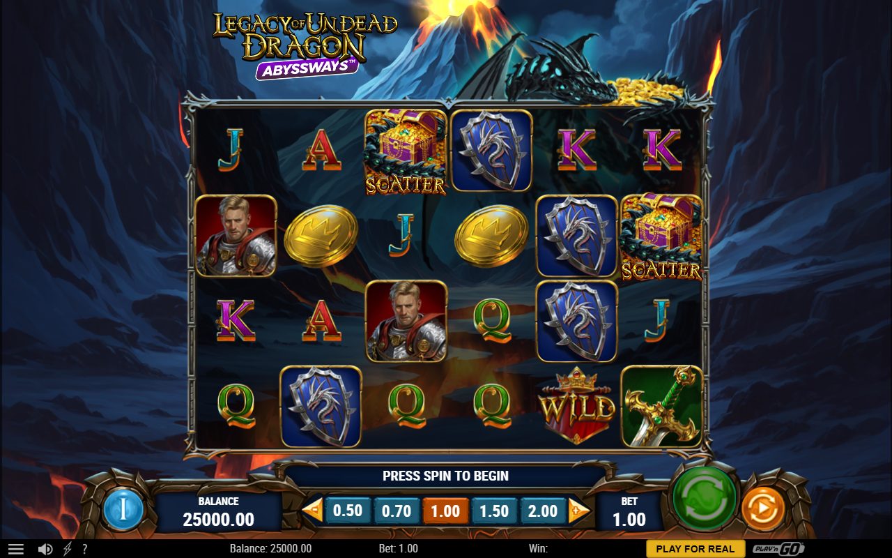 Legacy of Undead Dragon ABYSSWAYS base game reels