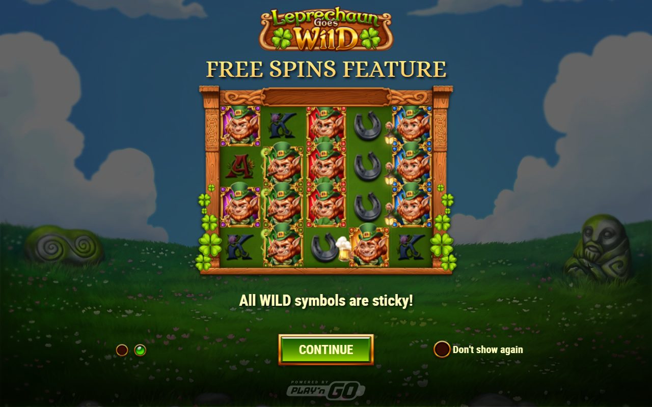 Leprechaun Goes Wild game lobby / feature intro