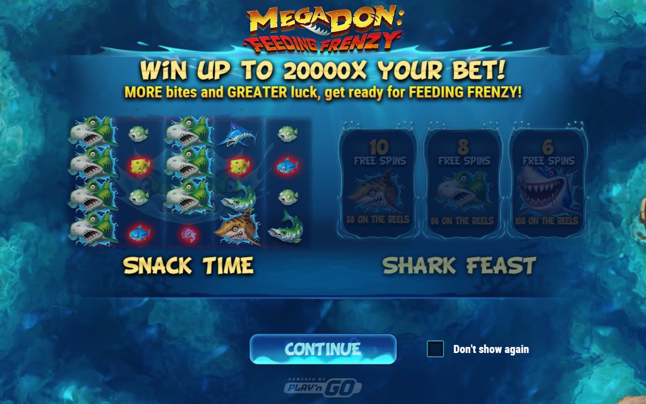 Mega Don: Feeding Frenzy game lobby / feature intro