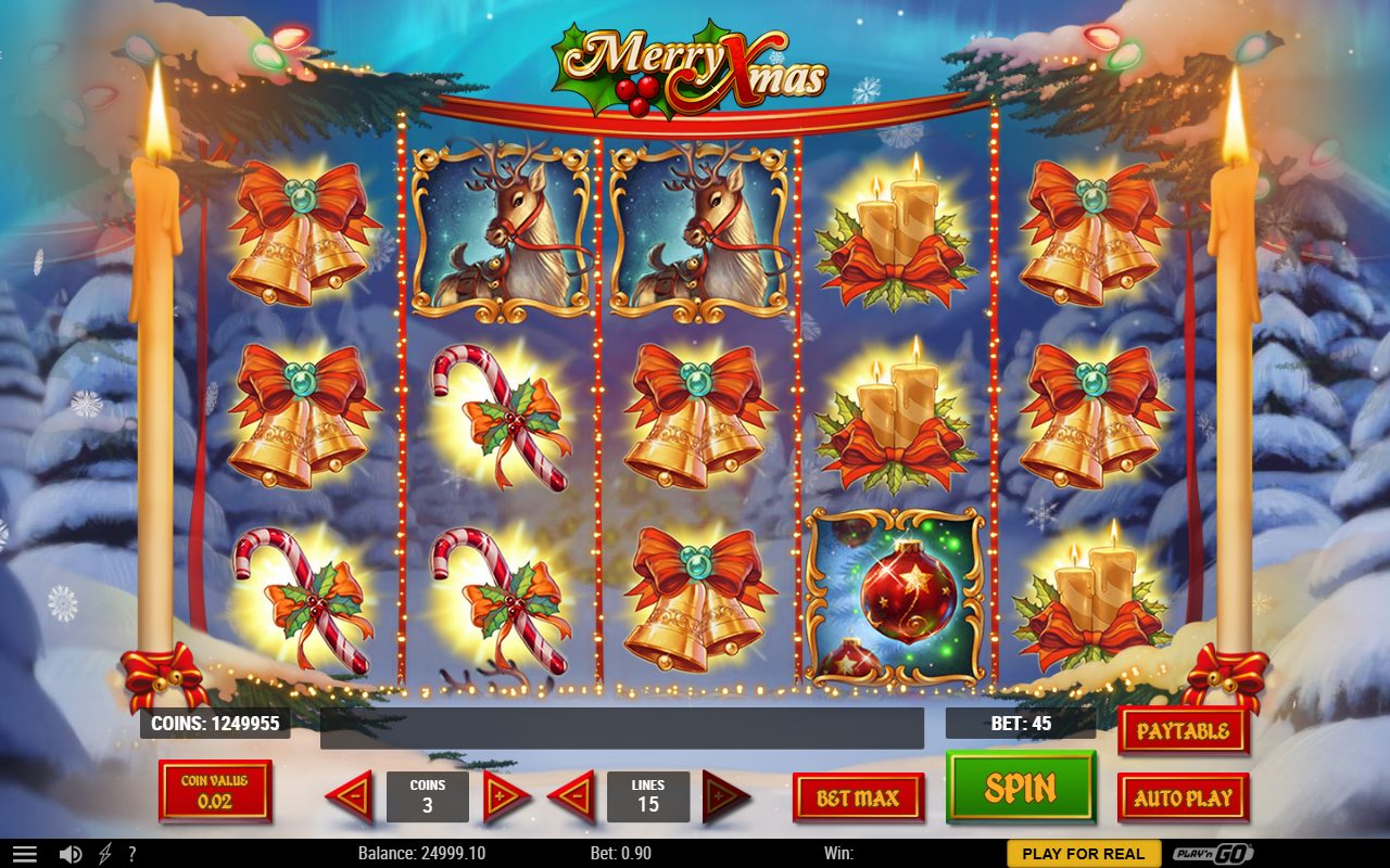 Merry Xmas base game reels