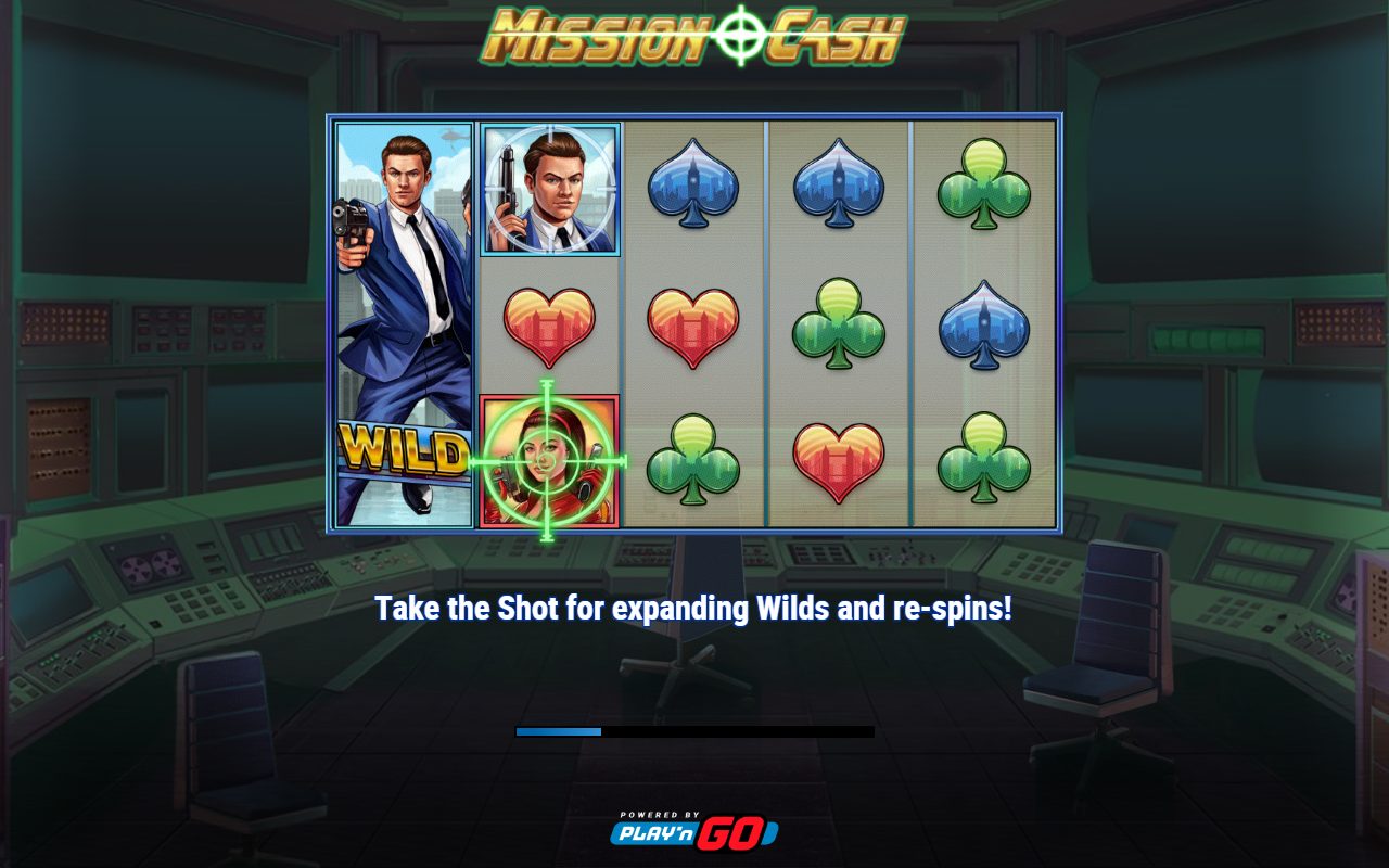 Mission Cash game lobby / feature intro