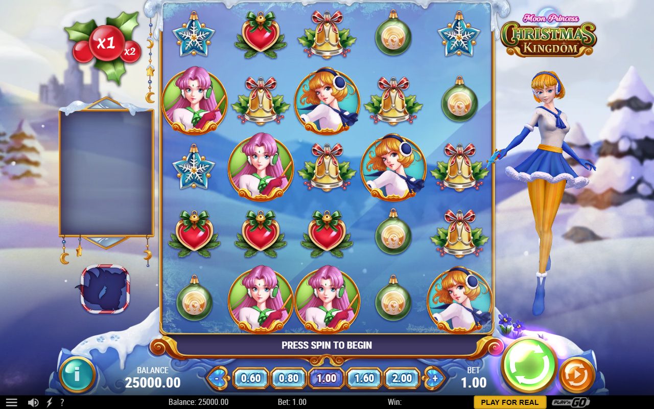 Moon Princess Christmas Kingdom base game reels