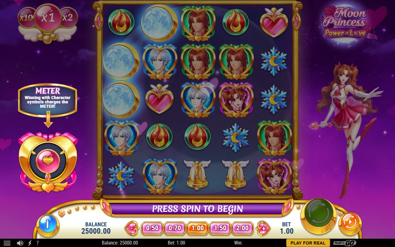 Moon Princess: Power of Love game lobby / feature intro