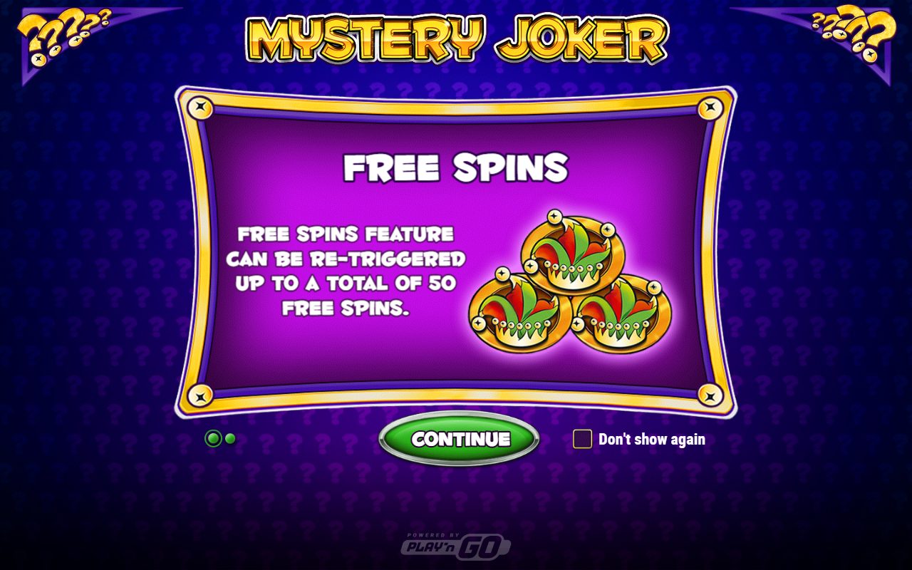 Mystery Joker game lobby / feature intro