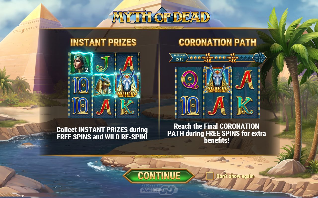 Myth of Dead game lobby / feature intro