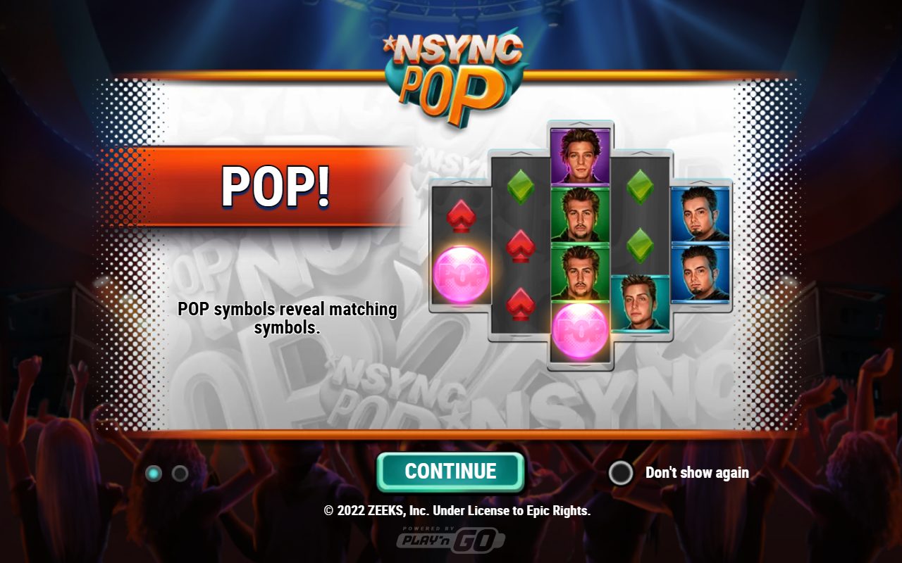NSYNC Pop game lobby / feature intro