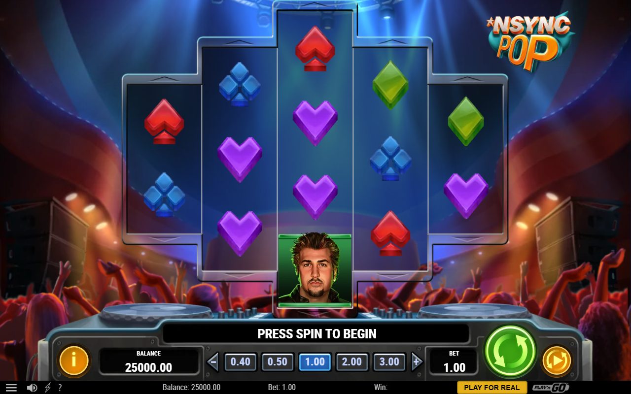 NSYNC Pop base game reels