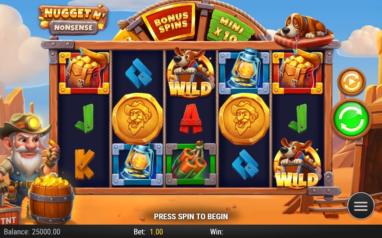 Nugget N' Nonsense base game reels