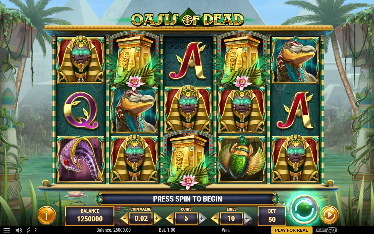 Oasis of Dead base game reels