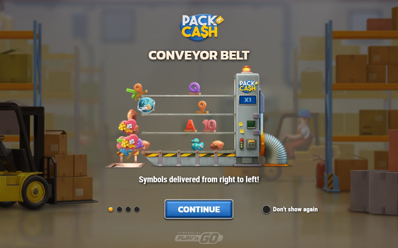 Pack & Cash game lobby / feature intro