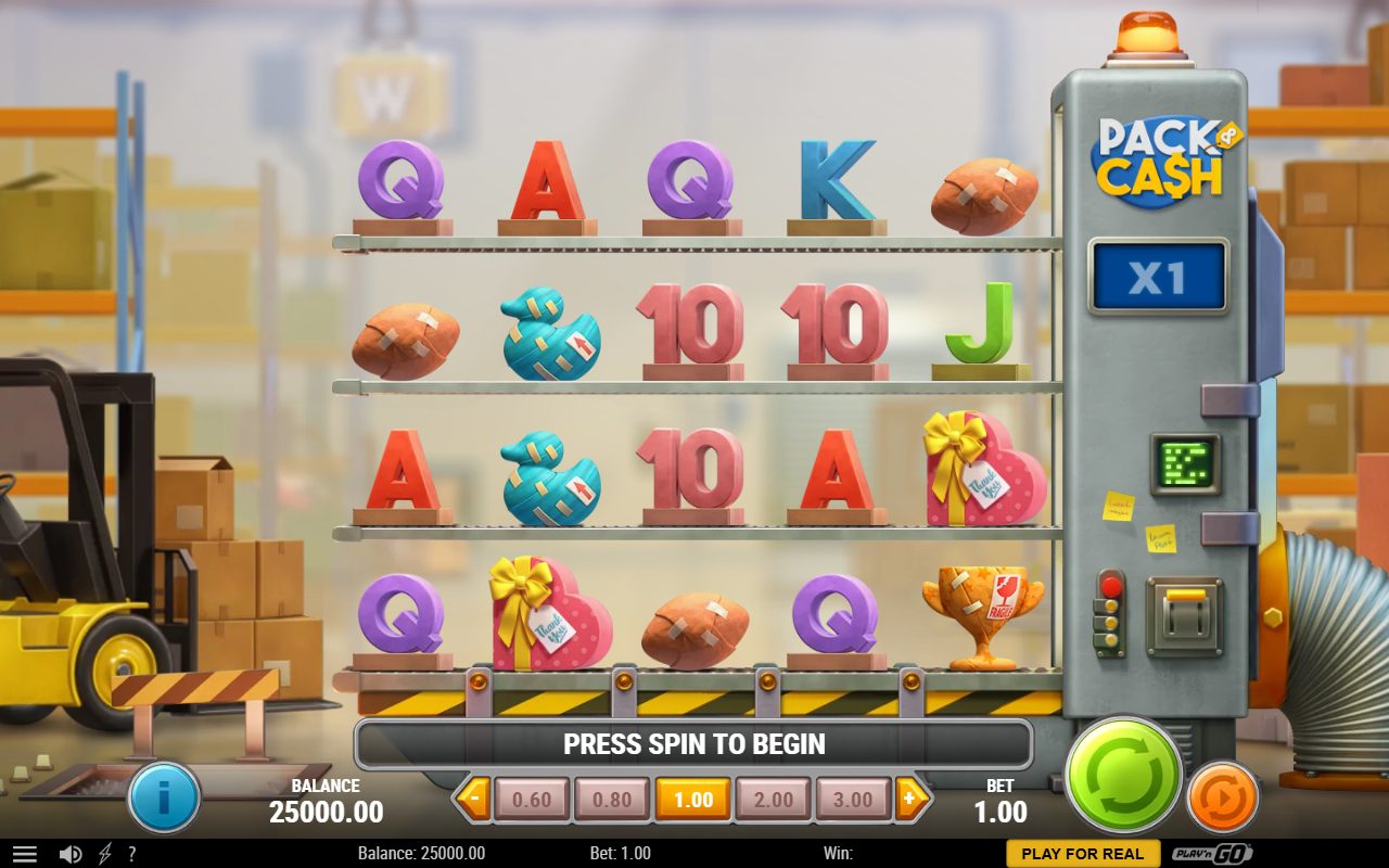 Pack & Cash base game reels