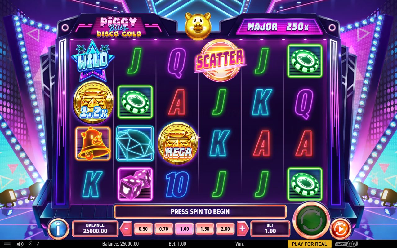 Piggy Blitz Disco Gold game lobby / feature intro