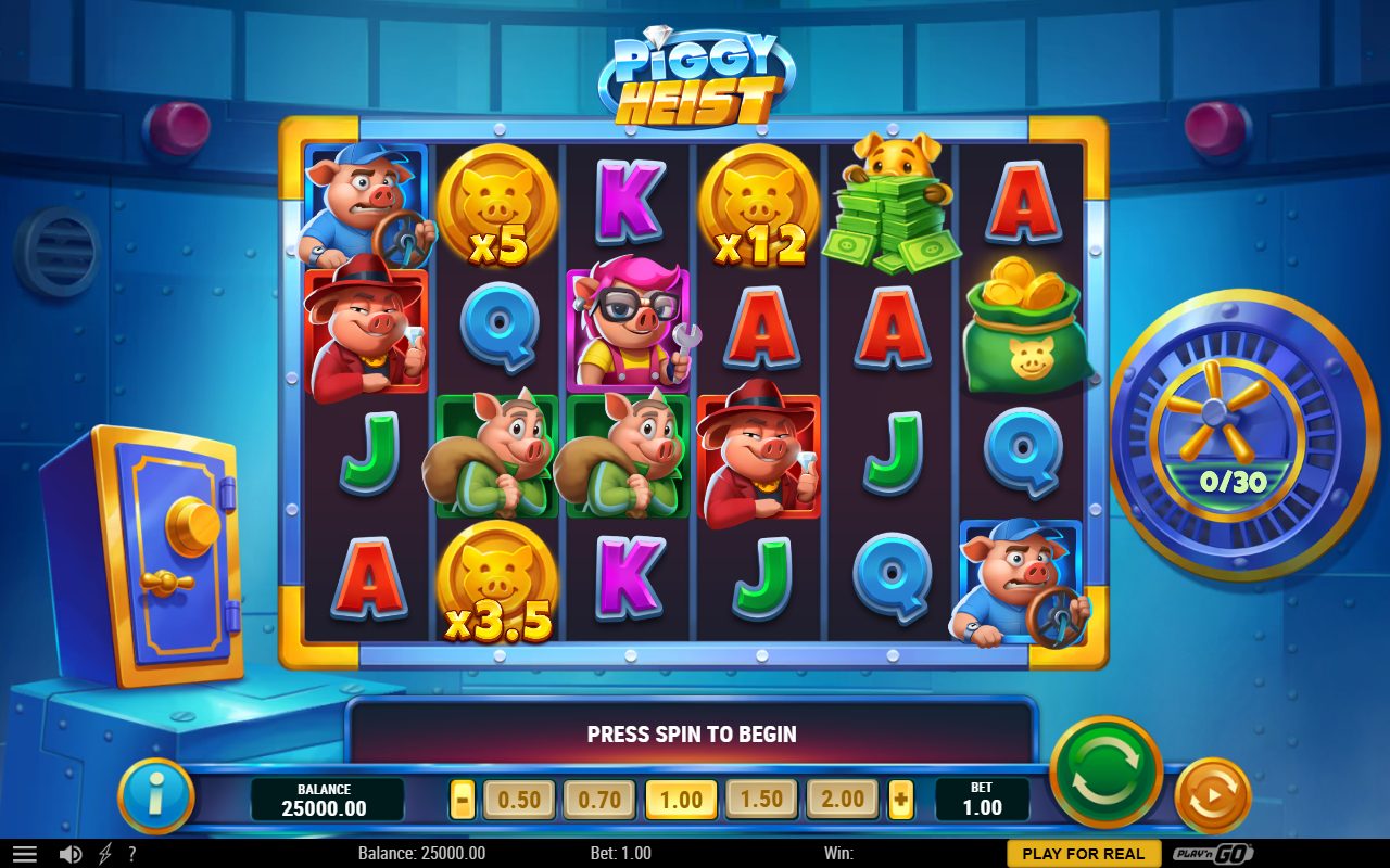 Piggy Heist base game reels