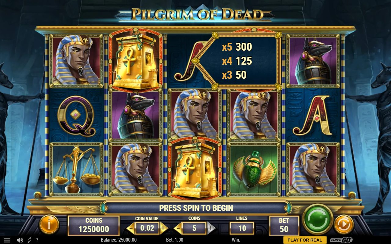 Pilgrim of Dead base game reels
