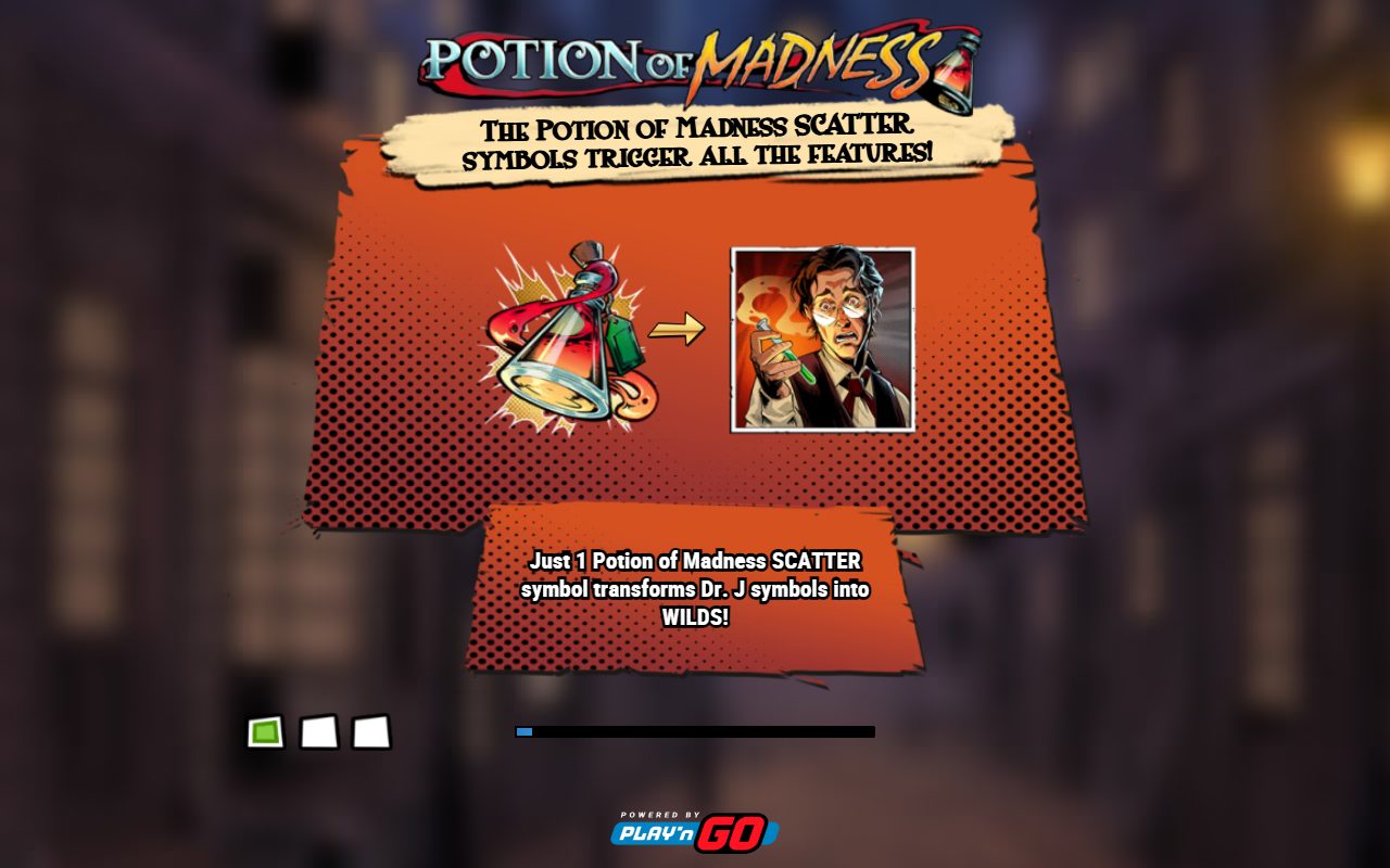 Potion of Madness game lobby / feature intro