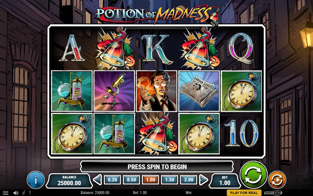 Potion of Madness base game reels