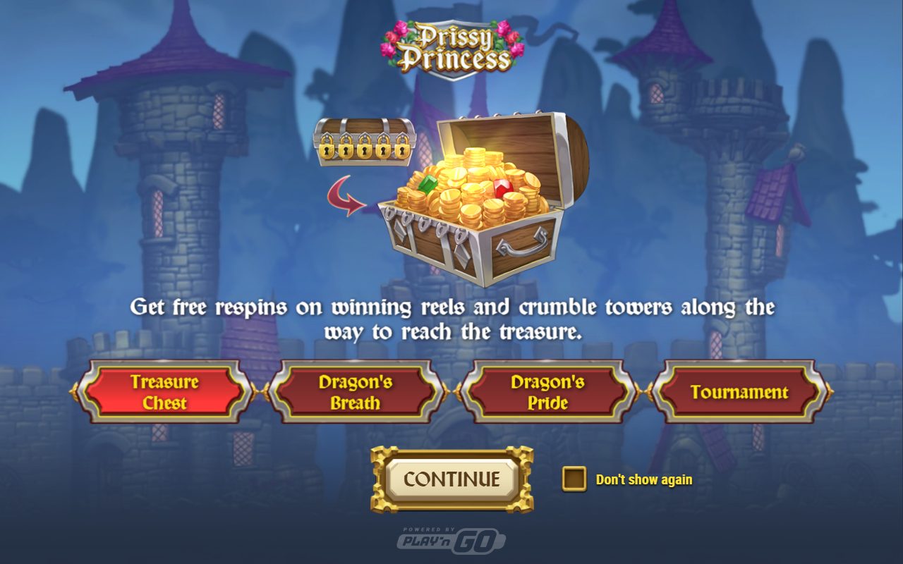 Prissy Princess game lobby / feature intro