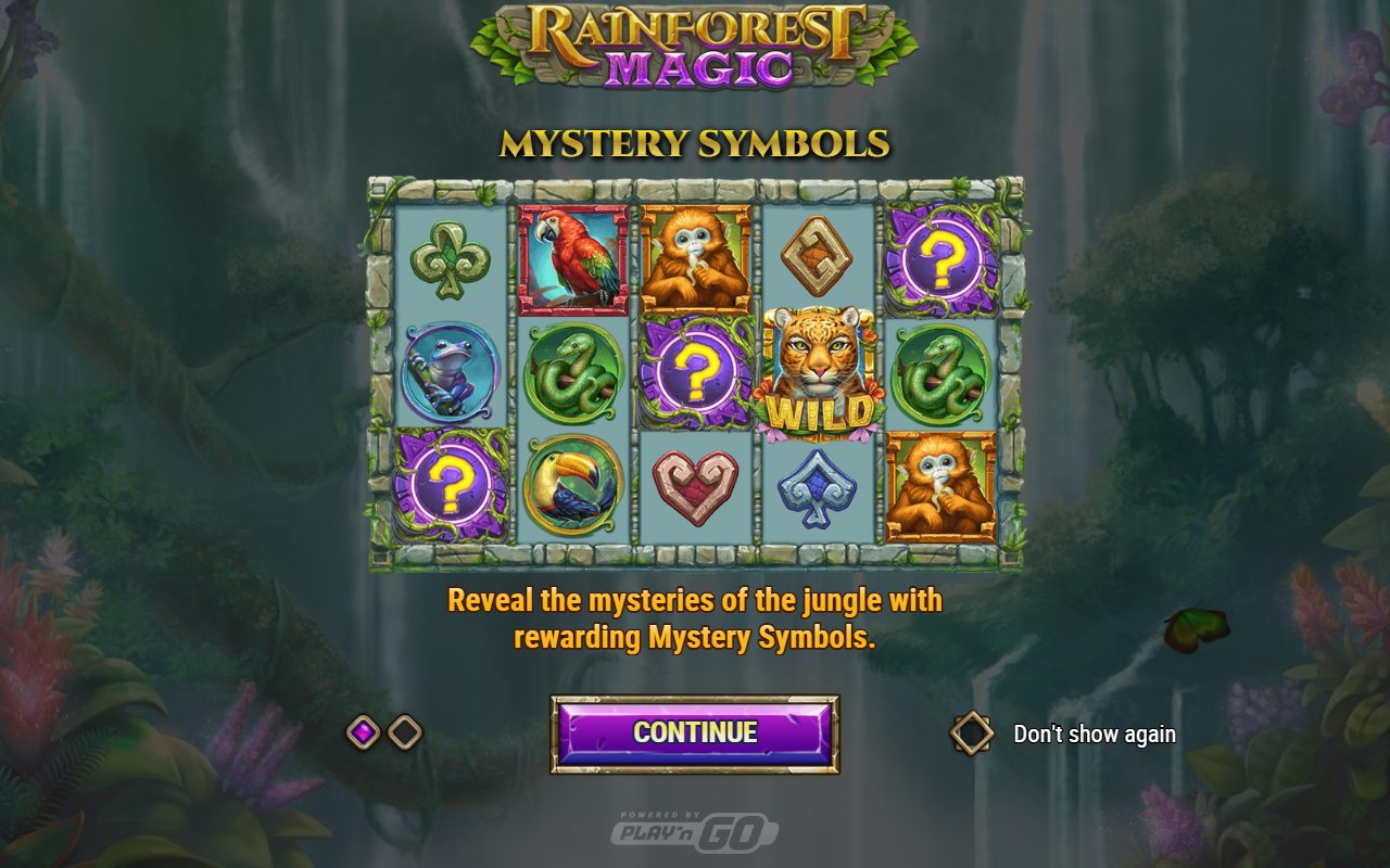 Rainforest Magic game lobby / feature intro