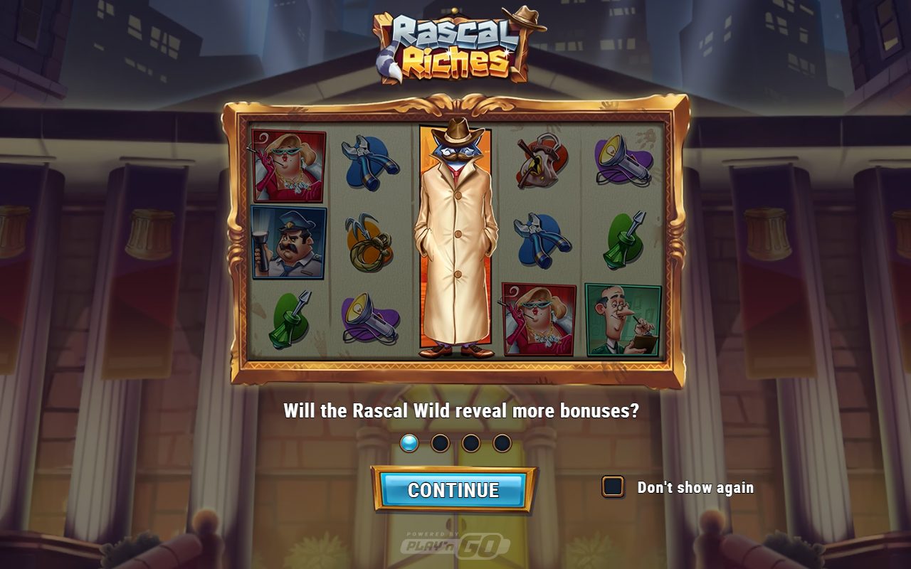 Rascal Riches game lobby / feature intro