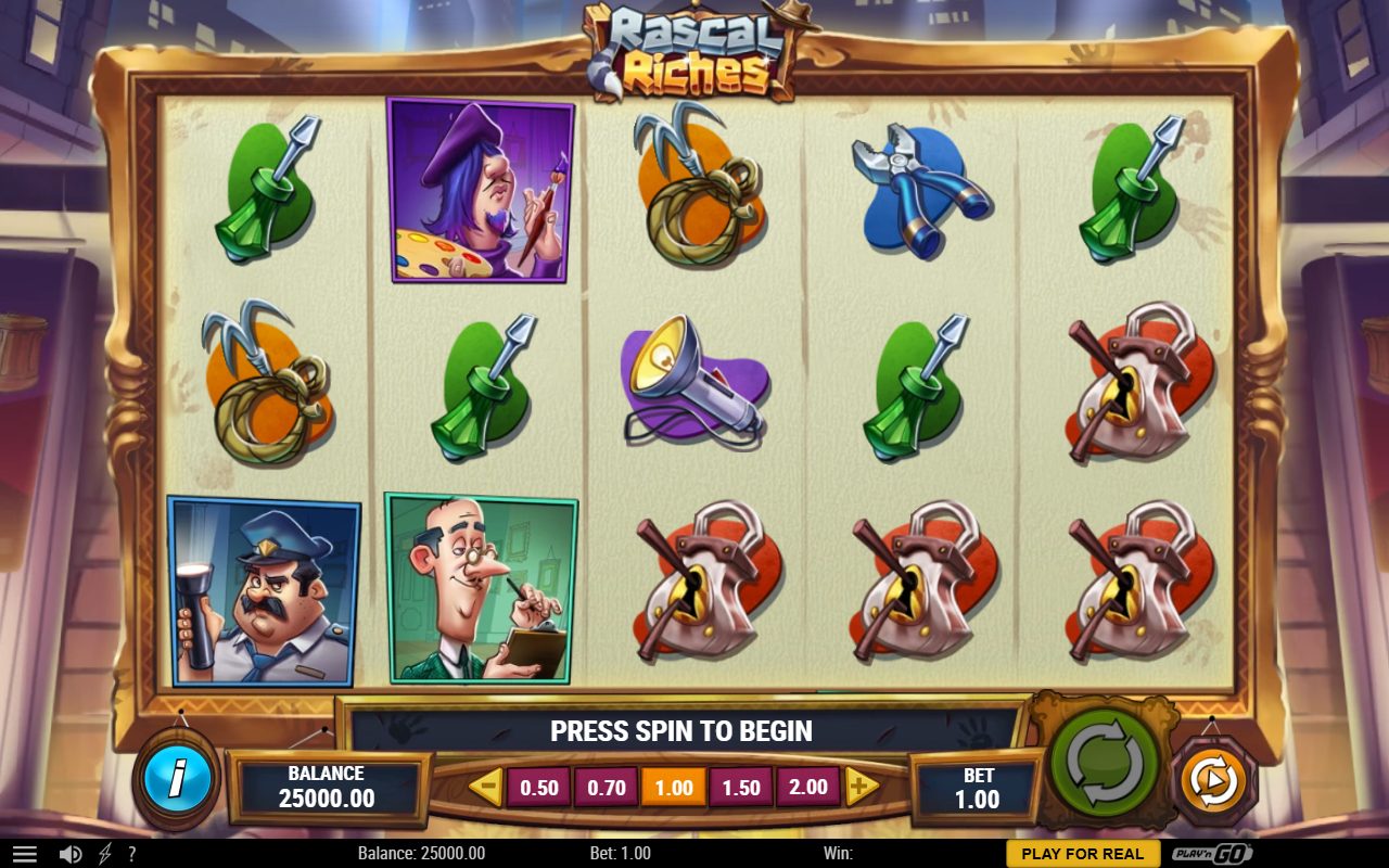Rascal Riches base game reels