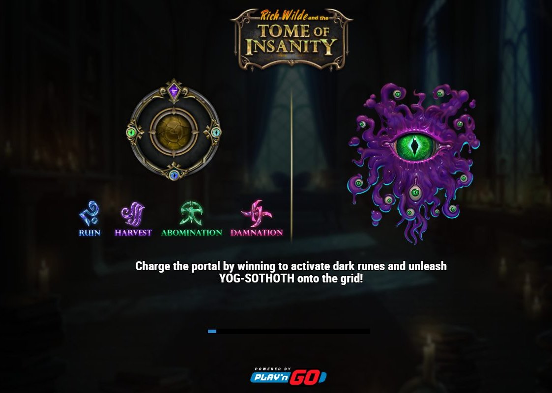 Rich Wilde and the Tome of Insanity game lobby / feature intro