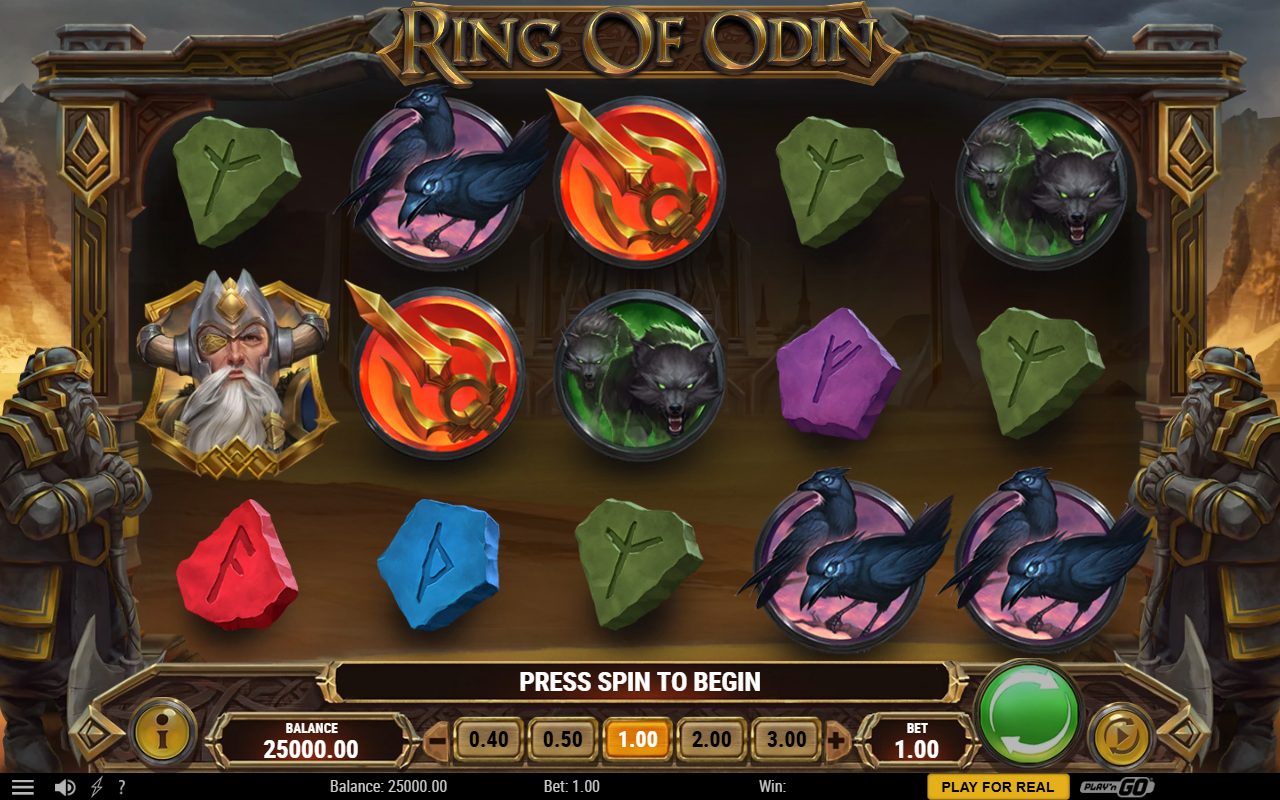 Ring of Odin base game reels