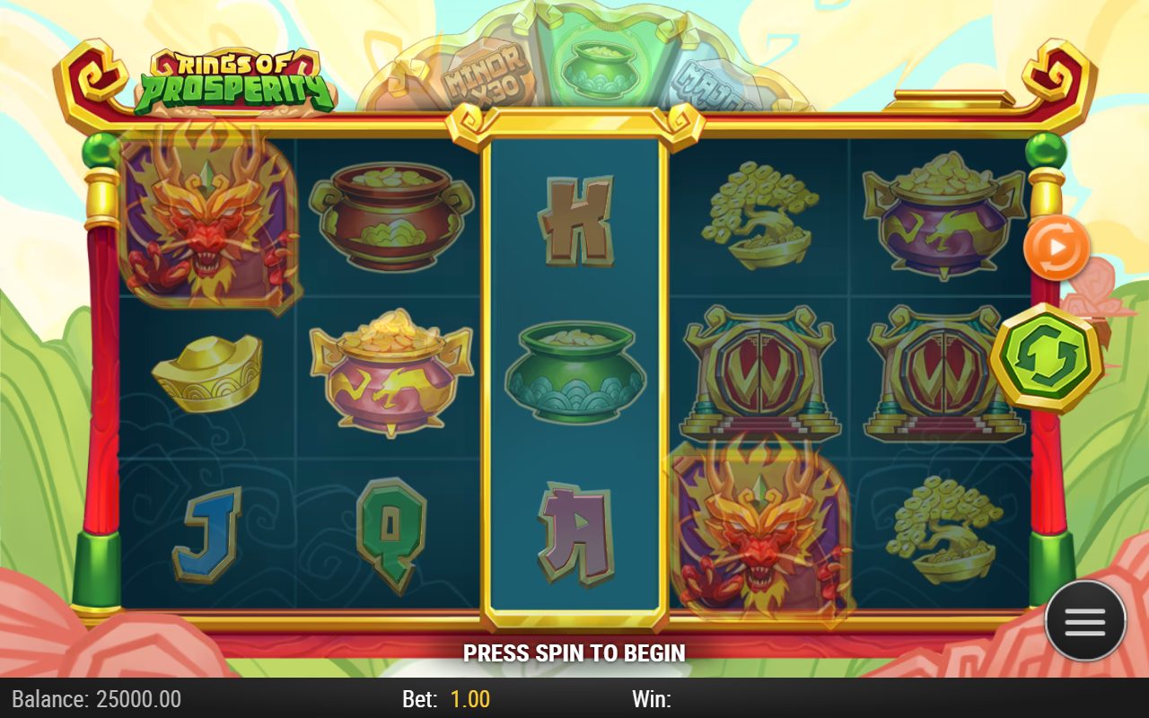 Rings of Prosperity base game reels