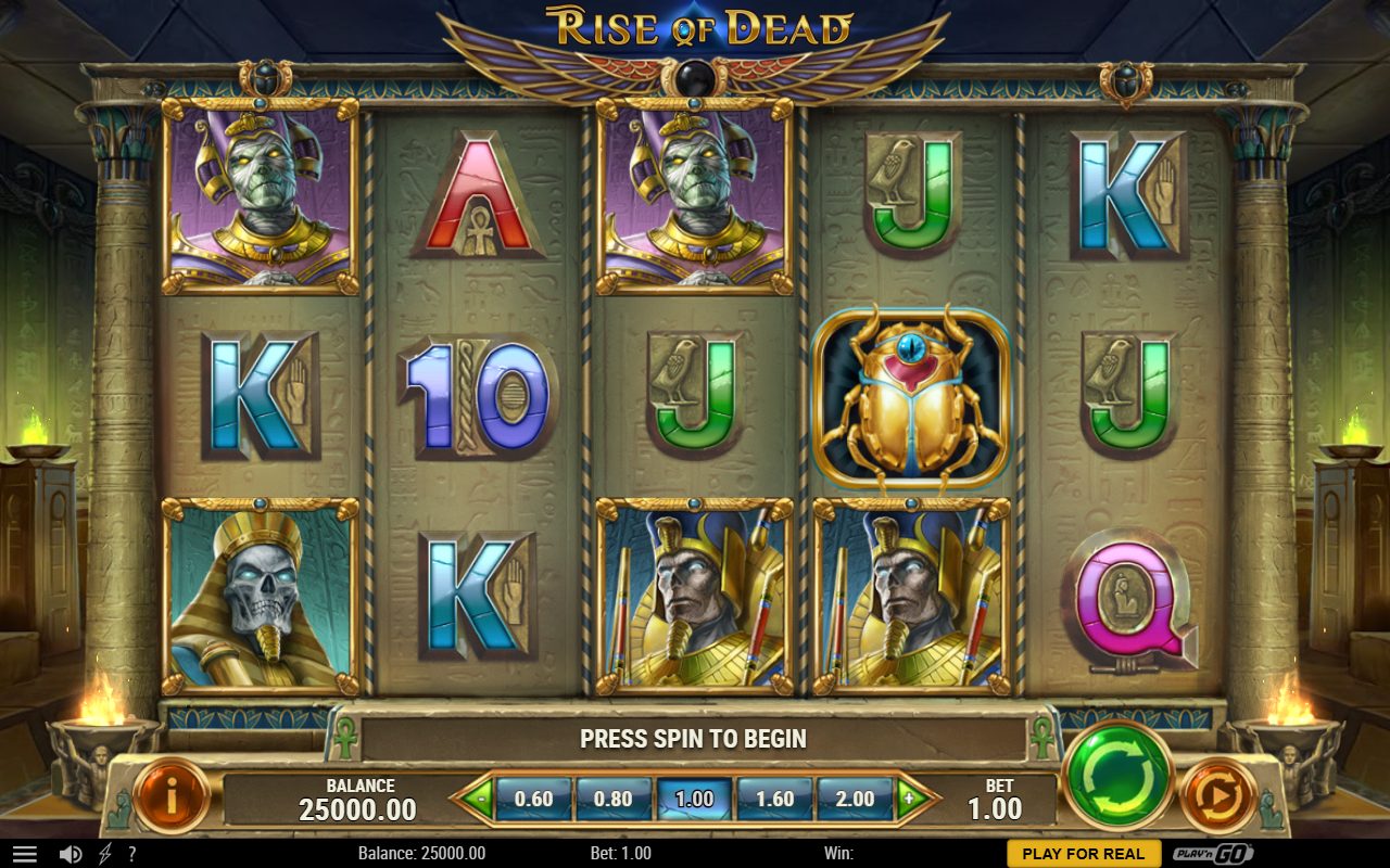 Rise of Dead base game reels
