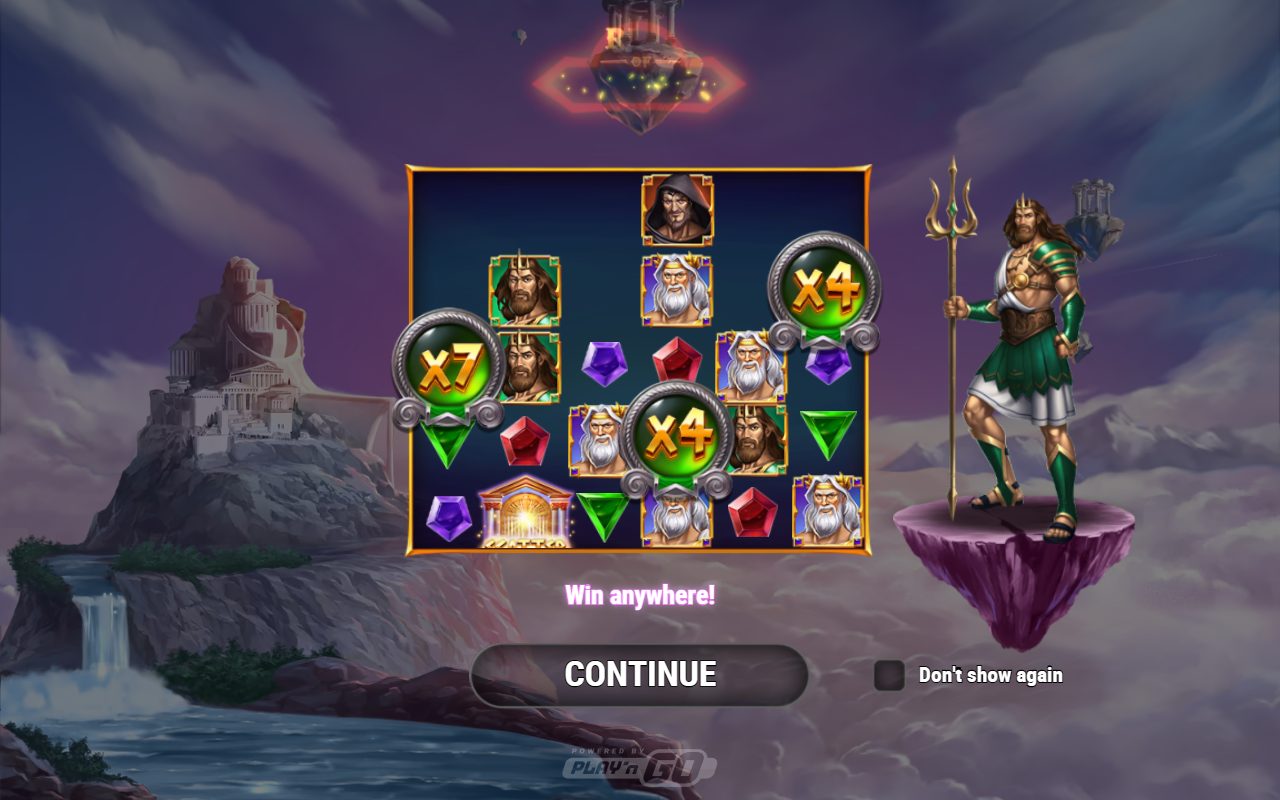 Rise of Olympus 1000 game lobby / feature intro