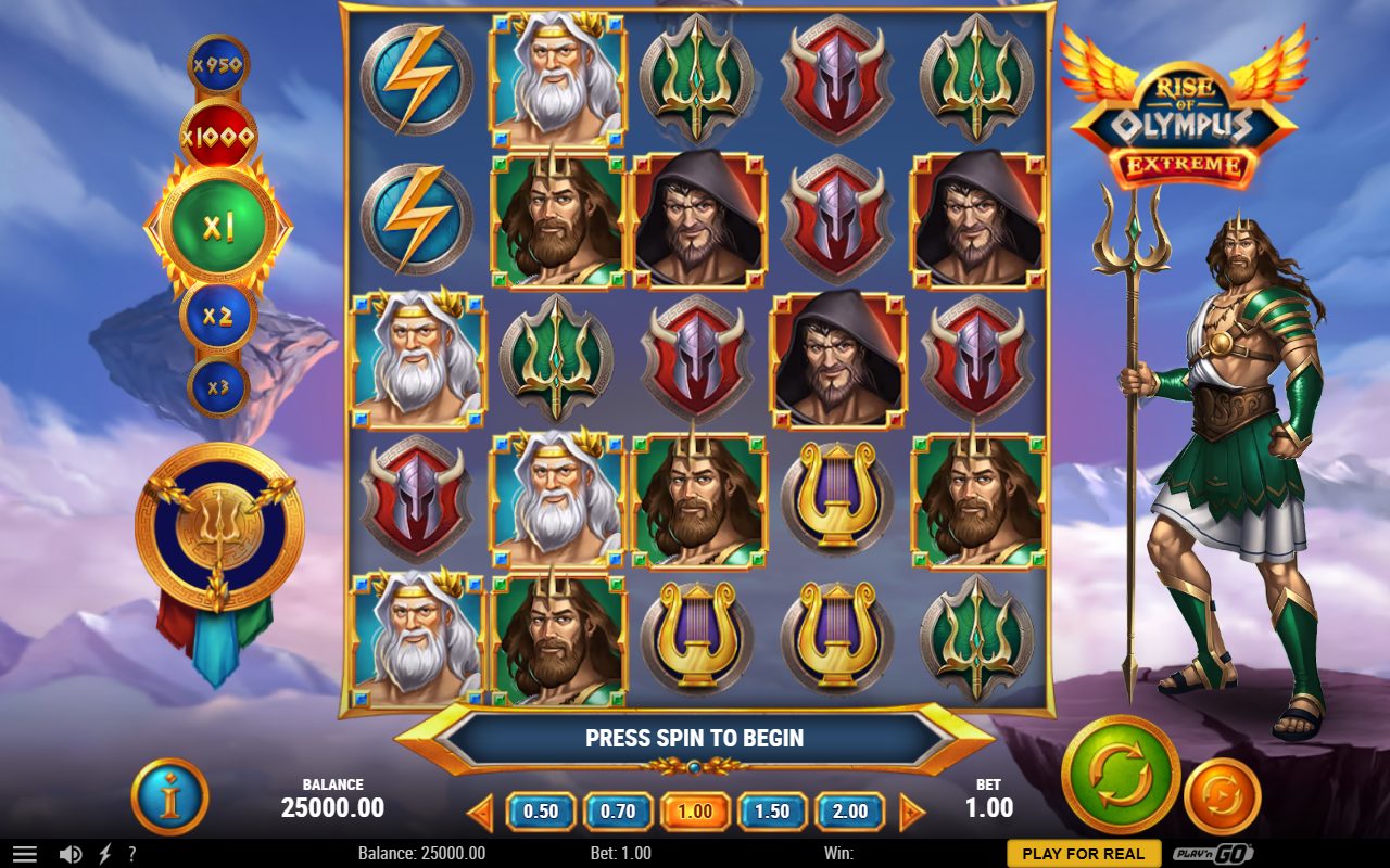 Rise of Olympus Extreme base game reels
