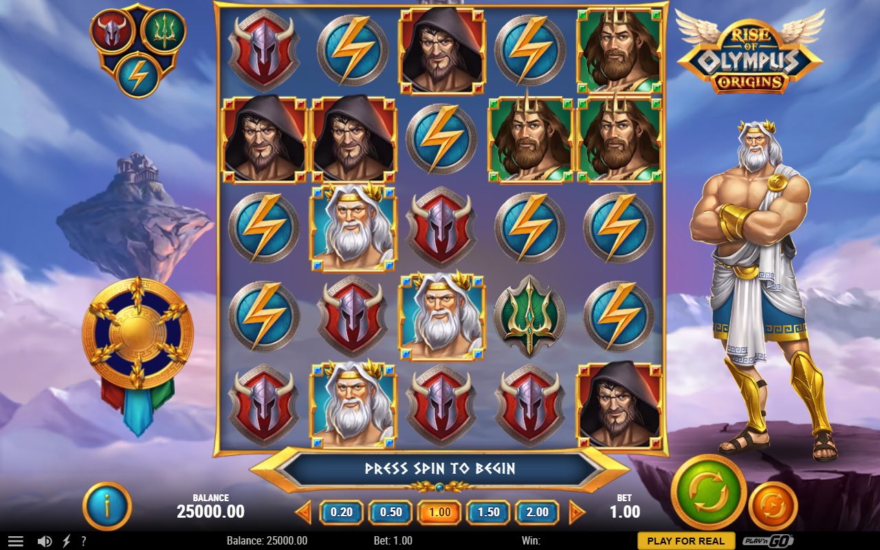 Rise of Olympus Origins base game reels