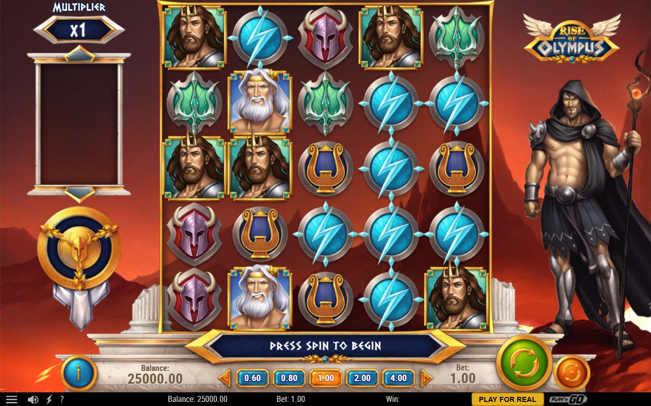 Rise of Olympus base game reels