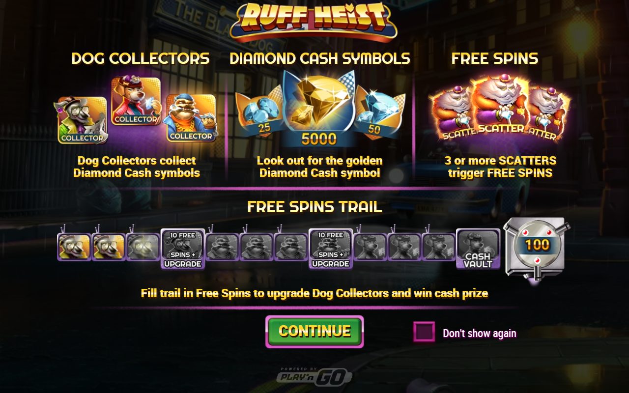 Ruff Heist game lobby / feature intro