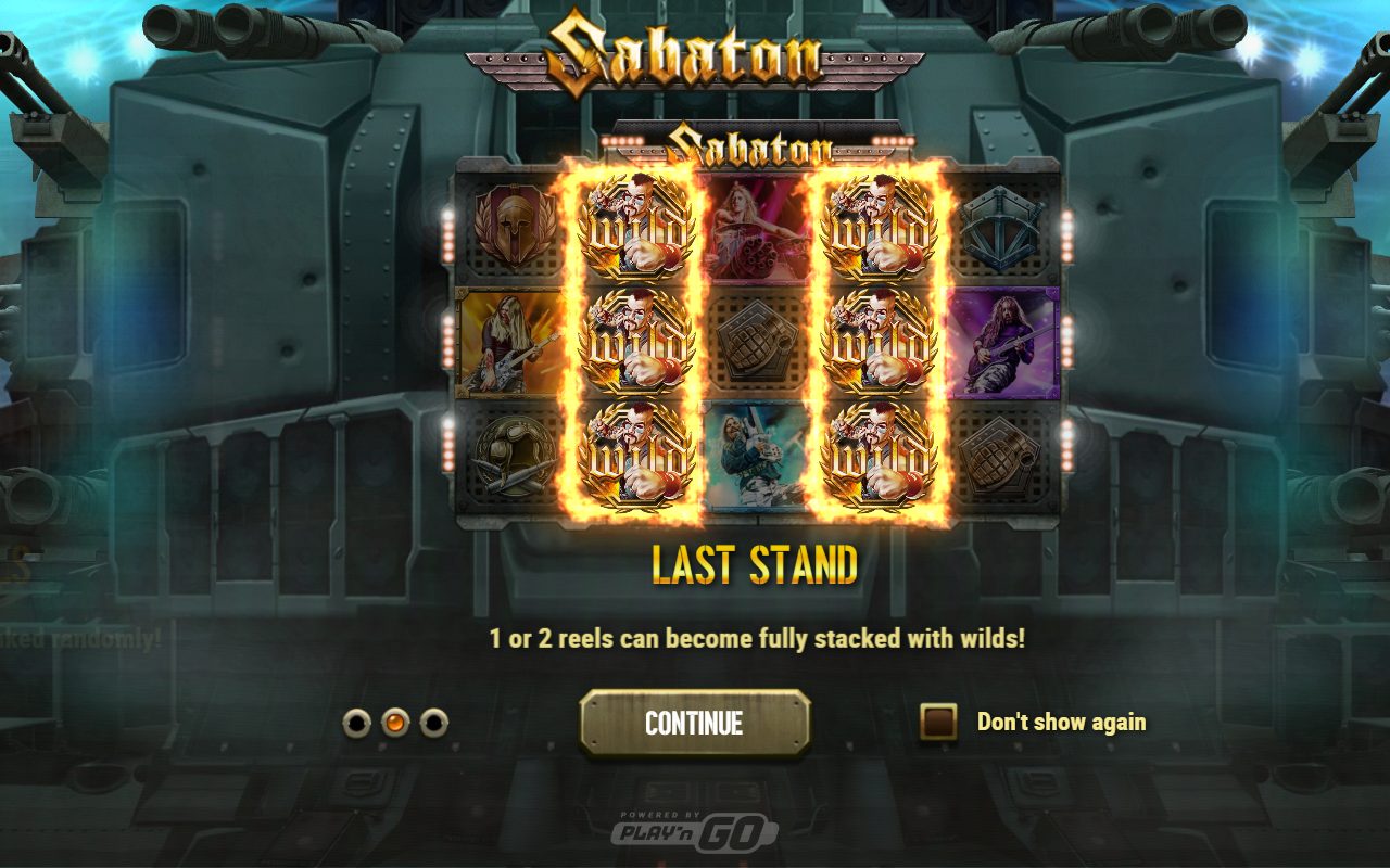 Sabaton game lobby / feature intro