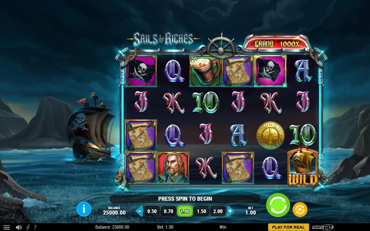 Sails of Riches game lobby / feature intro