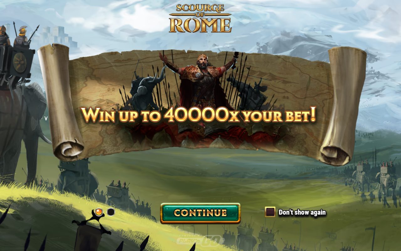Scourge of Rome game lobby / feature intro