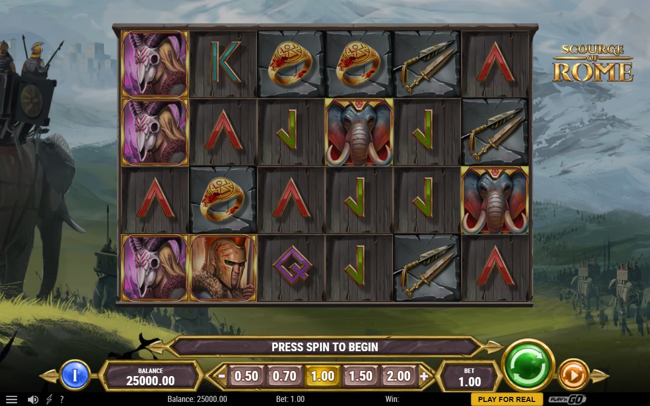 Scourge of Rome base game reels